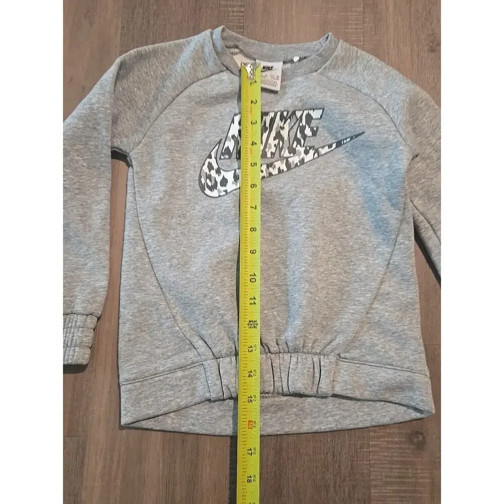 Nike Gray Sweatshirt & Animal Print Leggings Set sz 4 NWT 2 PC Set - Picture 6 of 8